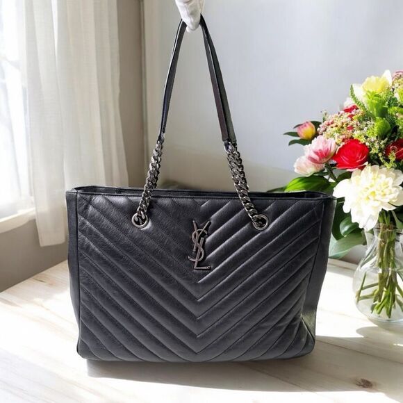 YSL Chevron Zippered Tote - Picture 1 of 16